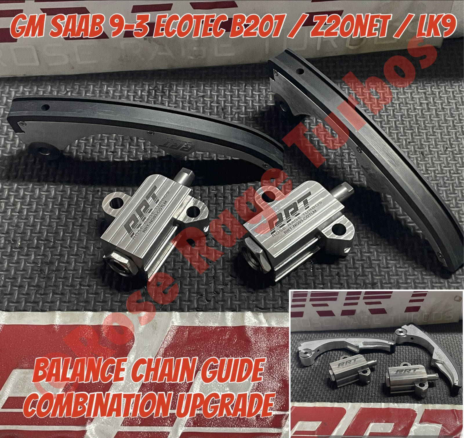 UPGRADED ecotec B207 lower balance chain guide with mechanical balance guide tensioner combination