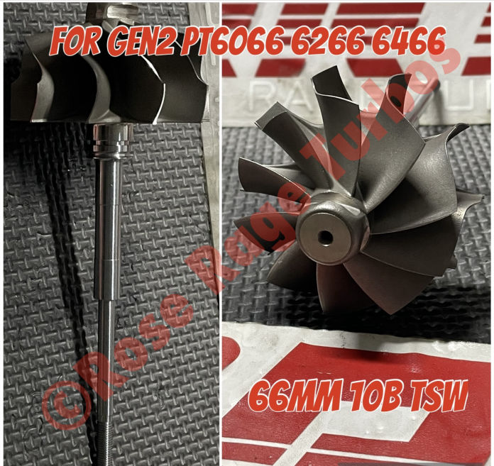 GEN2 Precision Turbo PT6066 PT6266 PT6466 turbo exhaust shaft wheel