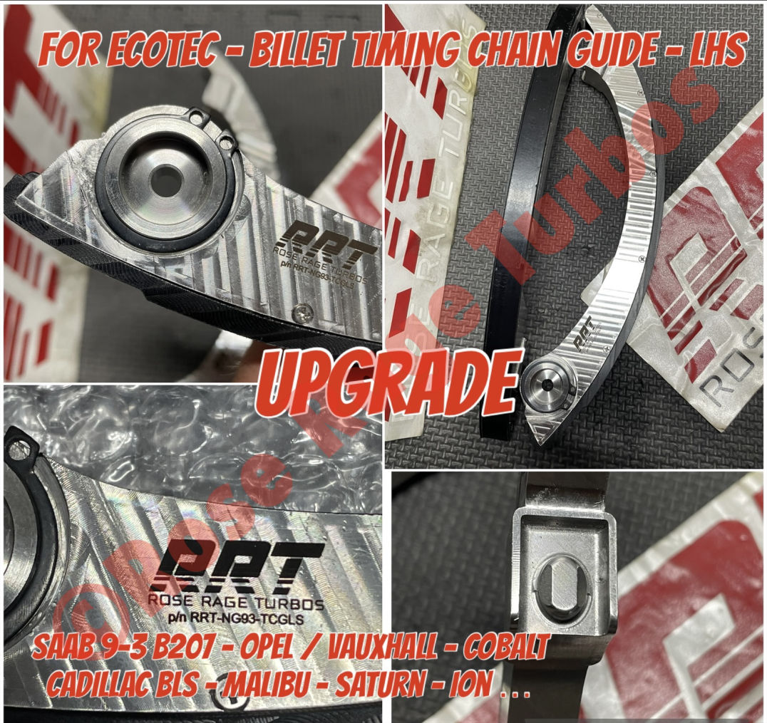 Billet steel engine chain guide UPGRADE LHS to suit GM Ecotec SAAB 9-3, Chevy Cobalt SS, Saturn Ion, Cruze, Equinox, Malibu, Buick Regal, Cadillac BLS, Opel Vectra C, Signum