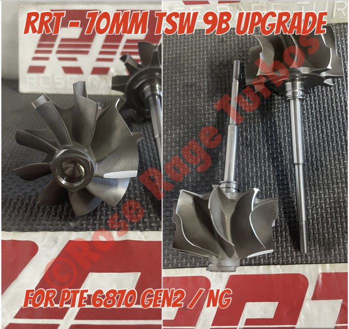 9 blade 70mm wheel UPGRADE for PT6870 GEN2 + NEXT GEN Precision Turbo