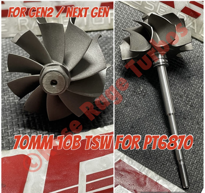 PT6870 GEN2 70mm Precision Turbo turbine shaft wheel 10 blade
